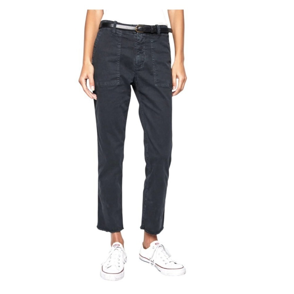 Nili Lotan Pants Women's‎ 2 East Hampton 30x26 Cotton Twill Crop Carbon NWT